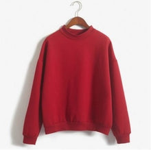 Load image into Gallery viewer, 9 Colors Autumn Winter Loose Fleece Thick Knit Sweatshirt Female Hooded Pullover Tops Women Hoodies Casual Female Clothes