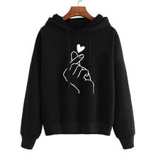 Load image into Gallery viewer, Sweatshirts 2019 Print Womens Long Sleeve Hoody Jumper Pullover Top Blouse Femme Heart Love Pattern Sweatshirt Plus Size