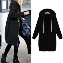 Load image into Gallery viewer, 5XL Plus size hoodie 2018 New Autumn Winte Women Casual Long Zipper Hooded Jacket Hoodies Sweatshirt 8 colors hoodies