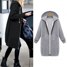 Load image into Gallery viewer, 5XL Plus size hoodie 2018 New Autumn Winte Women Casual Long Zipper Hooded Jacket Hoodies Sweatshirt 8 colors hoodies