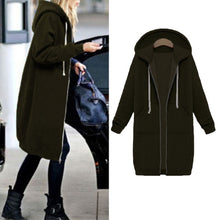 Load image into Gallery viewer, 5XL Plus size hoodie 2018 New Autumn Winte Women Casual Long Zipper Hooded Jacket Hoodies Sweatshirt 8 colors hoodies