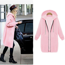 Load image into Gallery viewer, 5XL Plus size hoodie 2018 New Autumn Winte Women Casual Long Zipper Hooded Jacket Hoodies Sweatshirt 8 colors hoodies